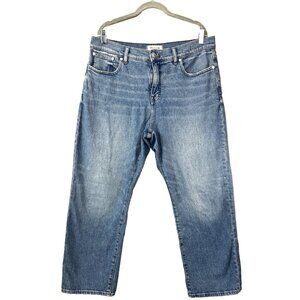 Madewell 90s Straight Acid Wash Jeans 32P Y2K Classic Denim Vintage Vibes Staple